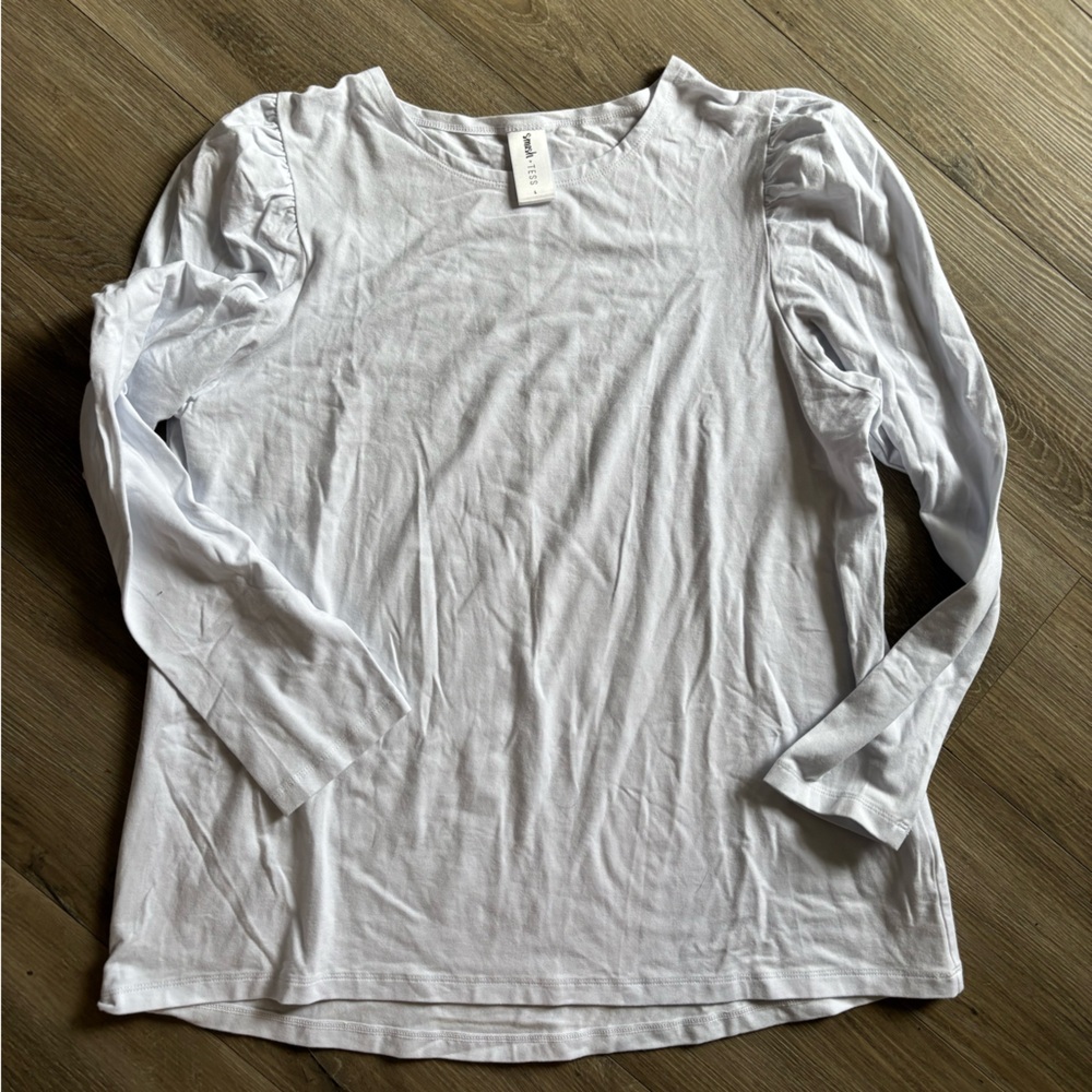 Smash + Tess Long Sleeve White Tee